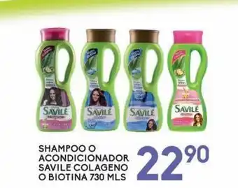 Alsuper Shampoo o acondicionador savile con colageno o biotina 730ml oferta