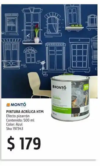 Sodimac Homecenter Pintura acrílica htm 500 ml pizarra azul oferta