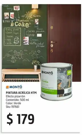 Sodimac Homecenter Pintura acrílica htm 500 ml pizarra verde oferta
