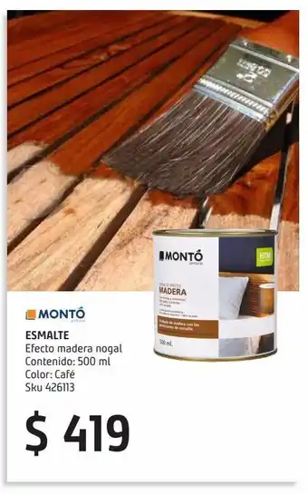 Esmalte efecto madera nogal 500ml