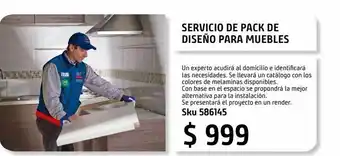 Sodimac Homecenter Servicio de pack de diseño para muebles oferta