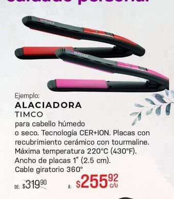 Alaciadora timco