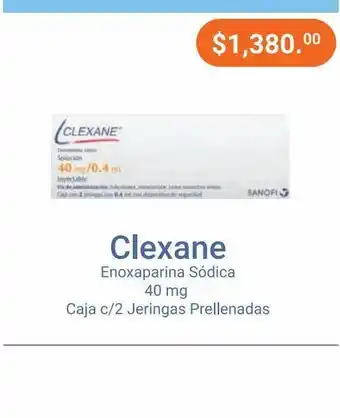 Farmacias Especializadas Clexane 40mg oferta