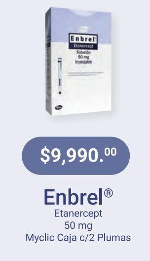 Farmacias Especializadas Enbrel pfizer 50mg oferta