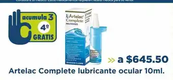 Artelac complete lubricante ocular 10ml.