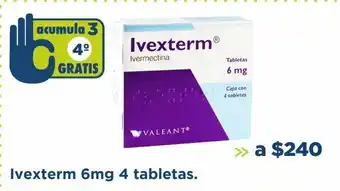 Ivexterm 6mg 4 tabletas.