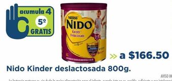 Farmacia San Pablo Nido kinder deslactosada 800g. oferta