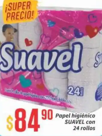Papel Higiénico Suavel con 24 Rollos