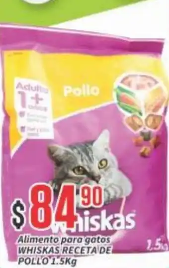 Super Gutiérrez Alimento para Gatos Whiskas Receta de Pollo 1,5kg oferta