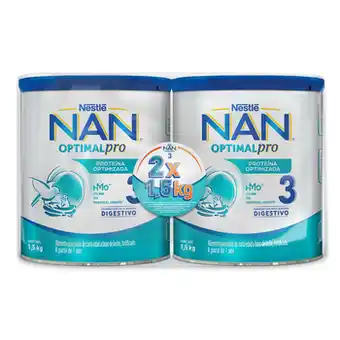 Nestle NAN Optipro 3, Fórmula para bebé (2 latas de 1.5 kg c/u)