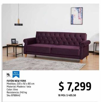 Sodimac Homecenter Futón new york vino oferta