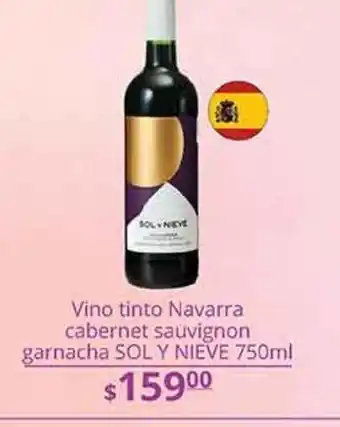 La Comer Vino tinto navarra cabernet sauvignon garnacha sol y nieve 750ml oferta