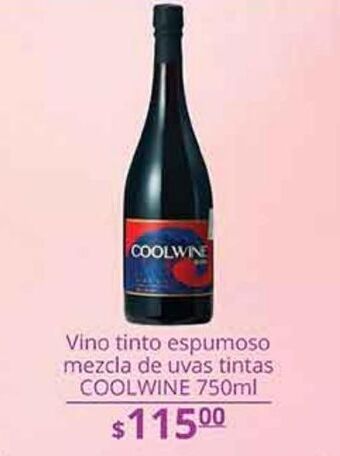 Vino tinto espumoso mezcla de uvas tintas coolwine 750ml