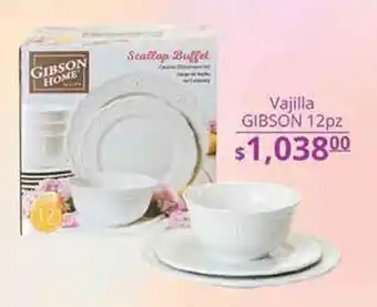 La Comer Vajilla gibson 12 pz oferta