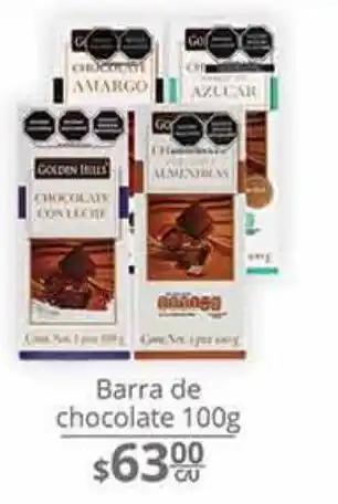La Comer Barra de chocolate golden hills 100g oferta