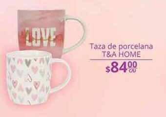 La Comer Taza de porcelana t&a home oferta