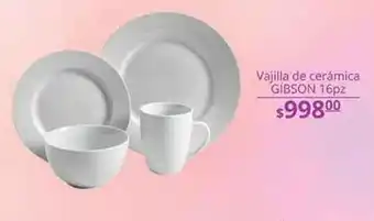 La Comer Vajilla ceramica gibson 16pz oferta
