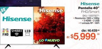 RadioShack Pantalla hisense 40h5g / 40 pulgadas / fhd / smart tv oferta