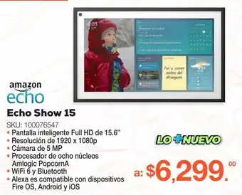 RadioShack Amazon echo show 15 alexa / negro oferta
