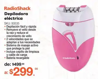 RadioShack Depiladora eléctrica recargable radioshack kd-189a / rosa con blanco oferta
