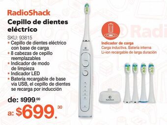 RadioShack Cepillo de dientes eléctrico radioshack / blanco oferta