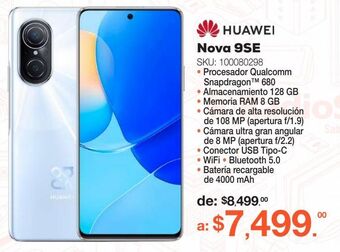 RadioShack Celular huawei nova 9 se / blanco oferta
