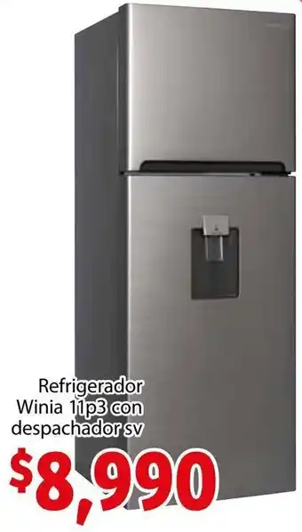 Soriana Híper Refrigerador Winia 11 pies oferta