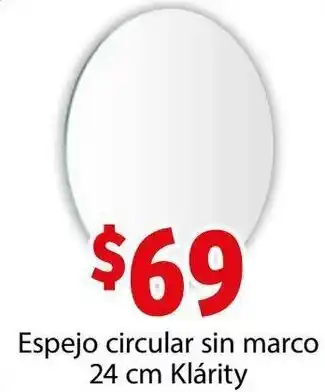 Soriana Híper Espejo Circular sin Marco Klárity 24cm oferta