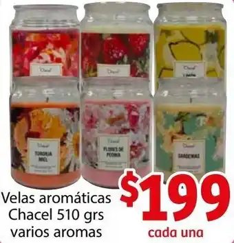 Velas Aromáticas Chacel Varios Aromas 510g