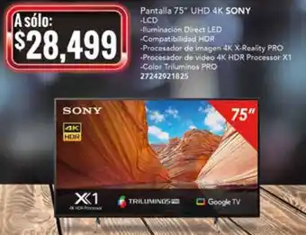 City Club Sony 75" UHD 4K 75" oferta