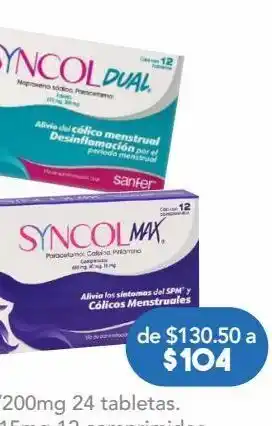 Farmacia San Pablo Syncol max 12 comprimidos oferta