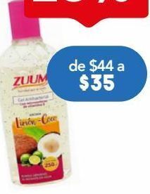 Farmacia San Pablo Zuum gel antibacterial aroma limón-coco oferta
