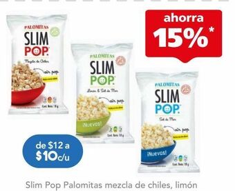 Farmacia San Pablo Slim pop limón y sal palomitas hechas con aire caliente oferta