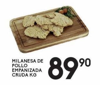 Alsuper Milanesa de pollo empanizada cruda kg oferta