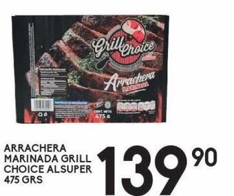 Alsuper Arrachera marinada grill choice alsuper 475g oferta
