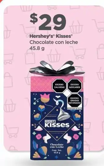 Bodega Aurrerá Chocolate con leche hershey's kisses oferta