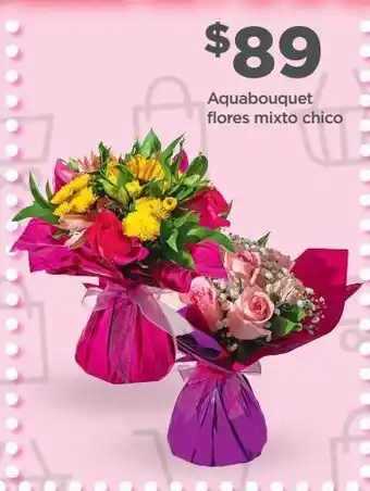Bodega Aurrerá Aquabouquet flores mixto chico oferta