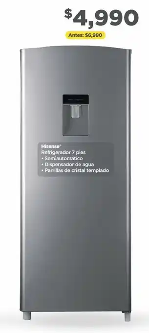 Bodega Aurrerá Hisense refrigerador 7 pies oferta