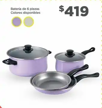 Bodega Aurrerá Batería de 6 piezas oferta