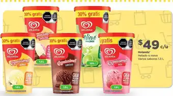 Bodega Aurrerá Holanda helado o nieve varios sabores 1.3 l oferta