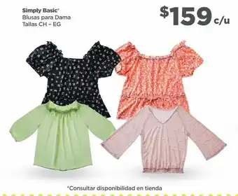 Bodega Aurrerá Simply basic blusas para dama oferta