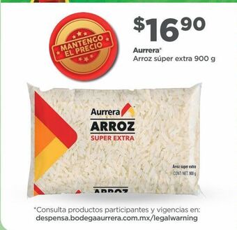 Bodega Aurrerá Arroz aurrera súper extra 900g oferta