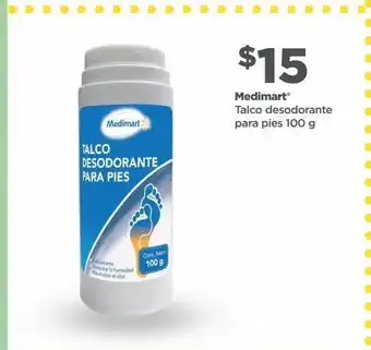 Bodega Aurrerá Talco desodorante medimart 100g oferta
