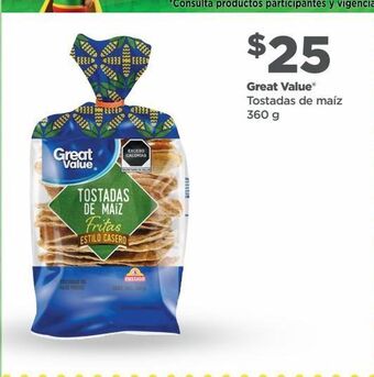Bodega Aurrerá Tostadas great value 360g oferta