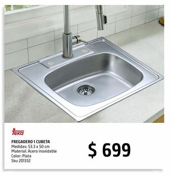 Sodimac Homecenter Fregadero 1 cubeta 508.533 oferta