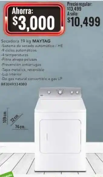 Maytag Secadora 19kg