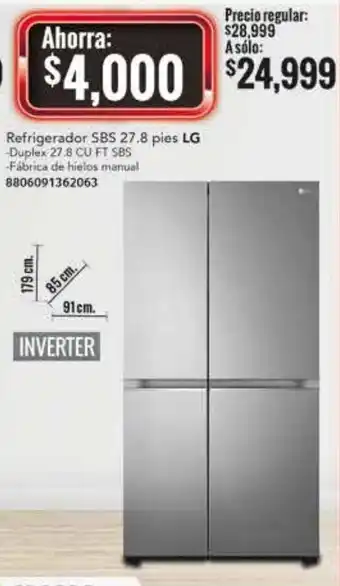 City Club LG Refrigerador SBS 27.8 Pies oferta