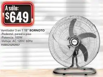 City Club Bornoto Ventilador 3 en 1 18" oferta