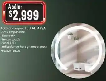 City Club Allapsa Accesorio Espejo LED oferta