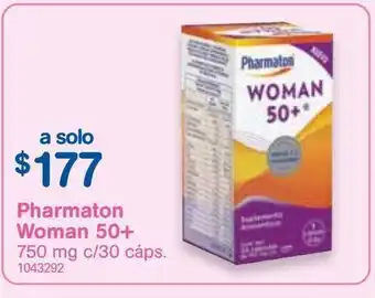 Farmacias Benavides Pharmaton woman 50+ 750mg 30 caps oferta